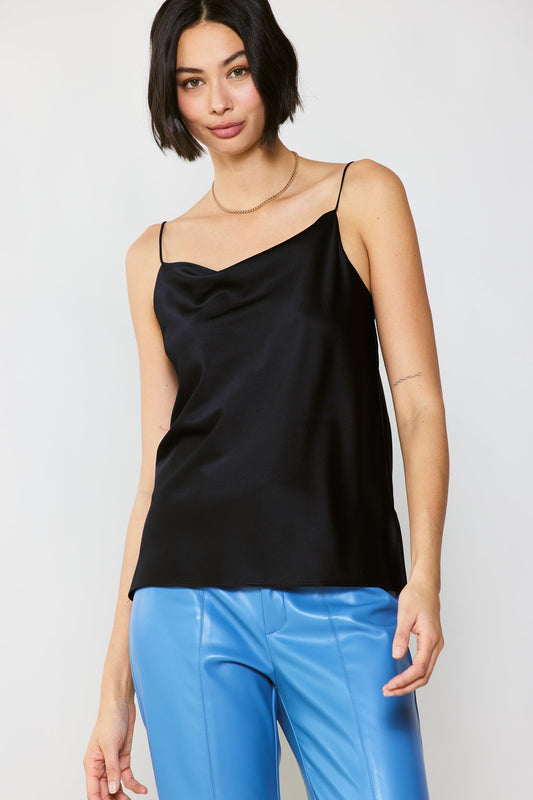 Cowl Neck Cami in Black