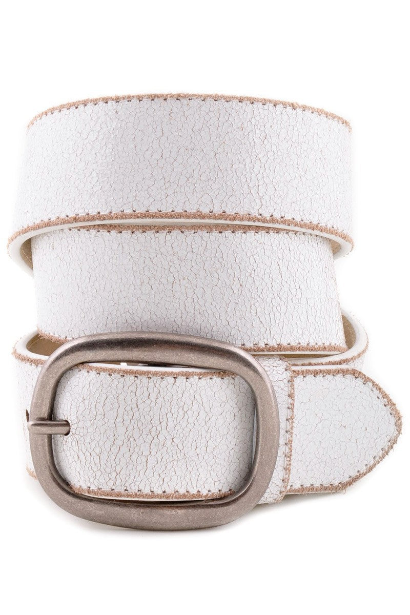Casual Vintage Jean Belt in White