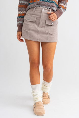 Low Waist Pocket Skirt