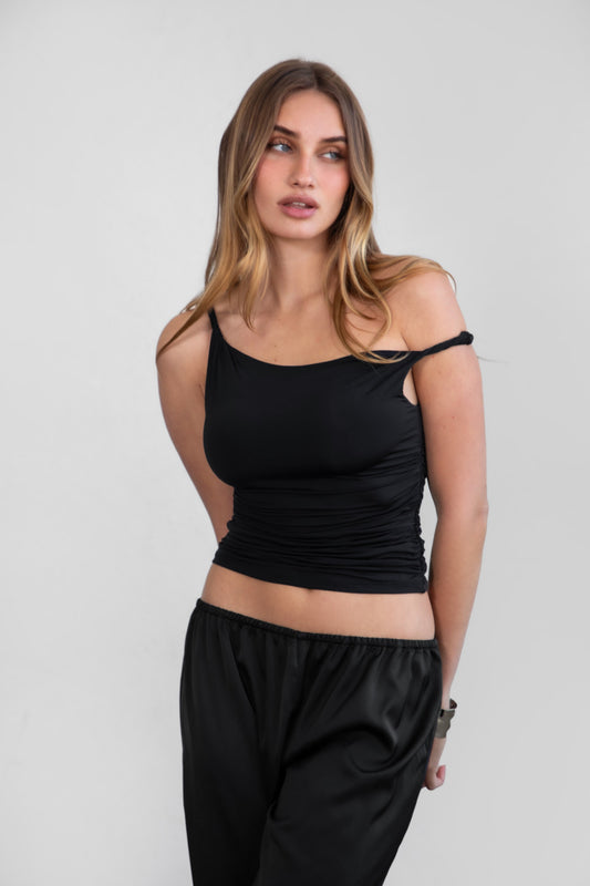 Leah Asymmetrical Sleeveless Top