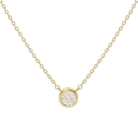 Gold Plated Brilliant Cut Necklace