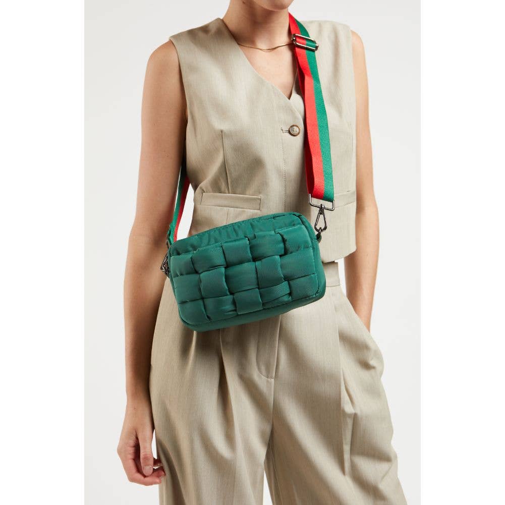 Inspiration Woven Crossbody in Emerald