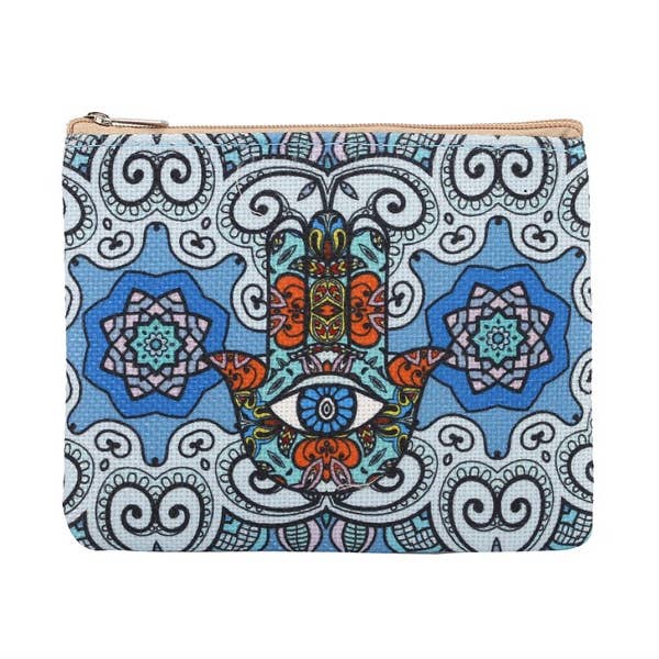 Hamsa Evil Eye Printed Pouch