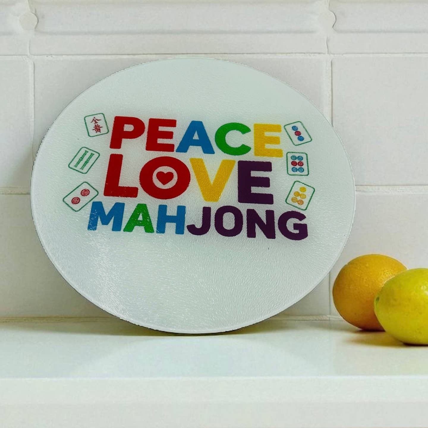 Peach Love Mahjong Charcuterie Board