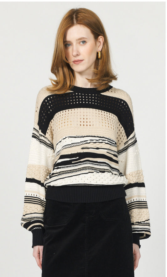 Maryn Sweater Oatmeal/Black