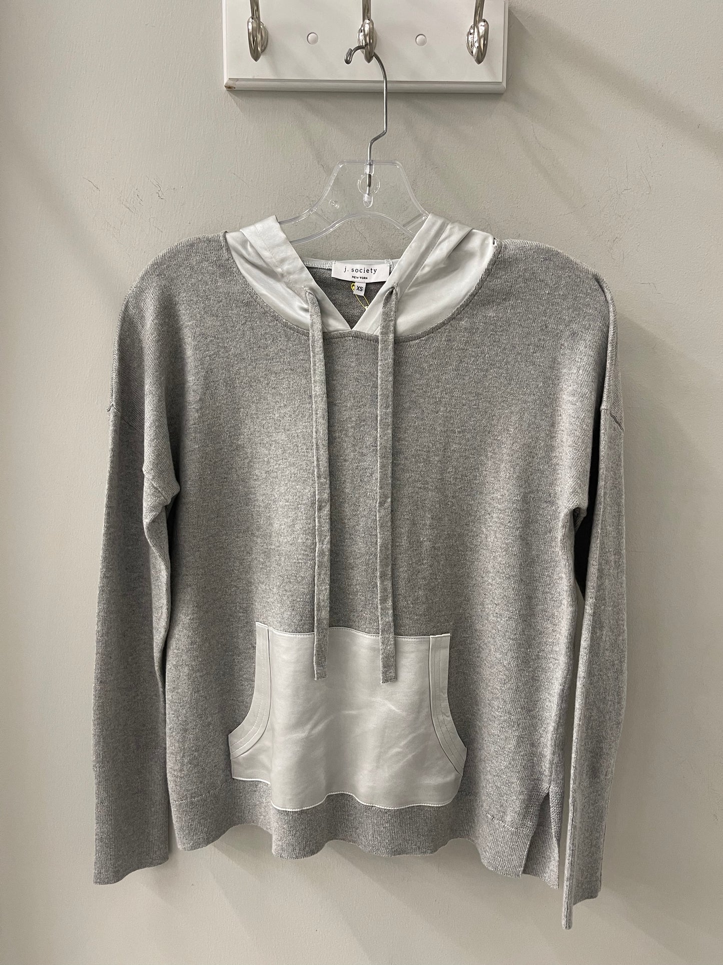 Satin Pocket Hoodie platinum