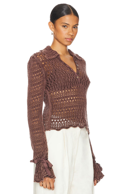 Free People Pointelle Pullover