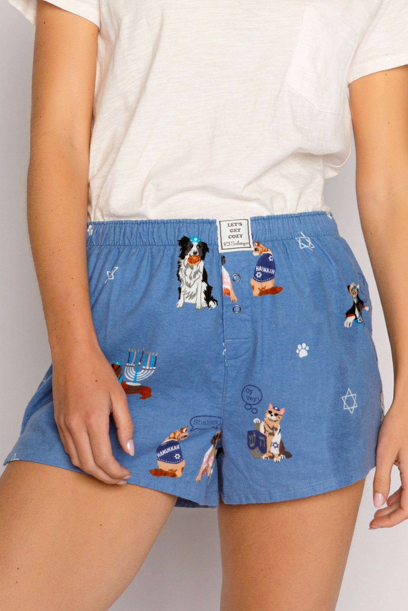 Hanukkah Doggie Flannel Short