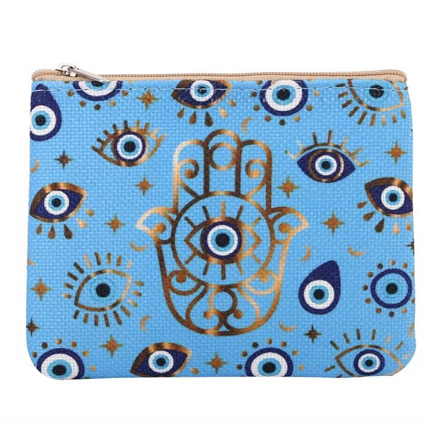 Hamsa Evil Eye Printed Pouch