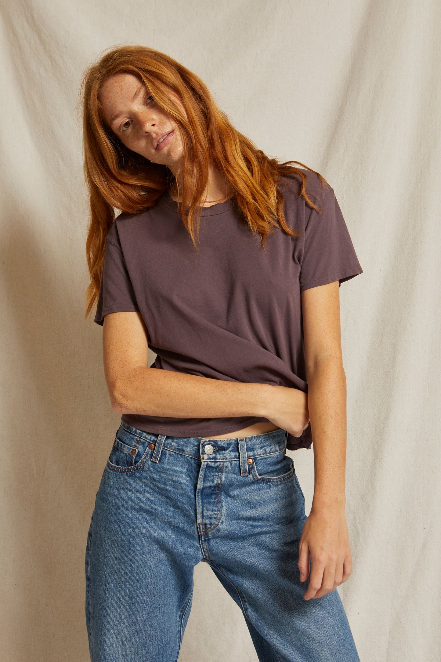 Harley Tee in Black Cherry