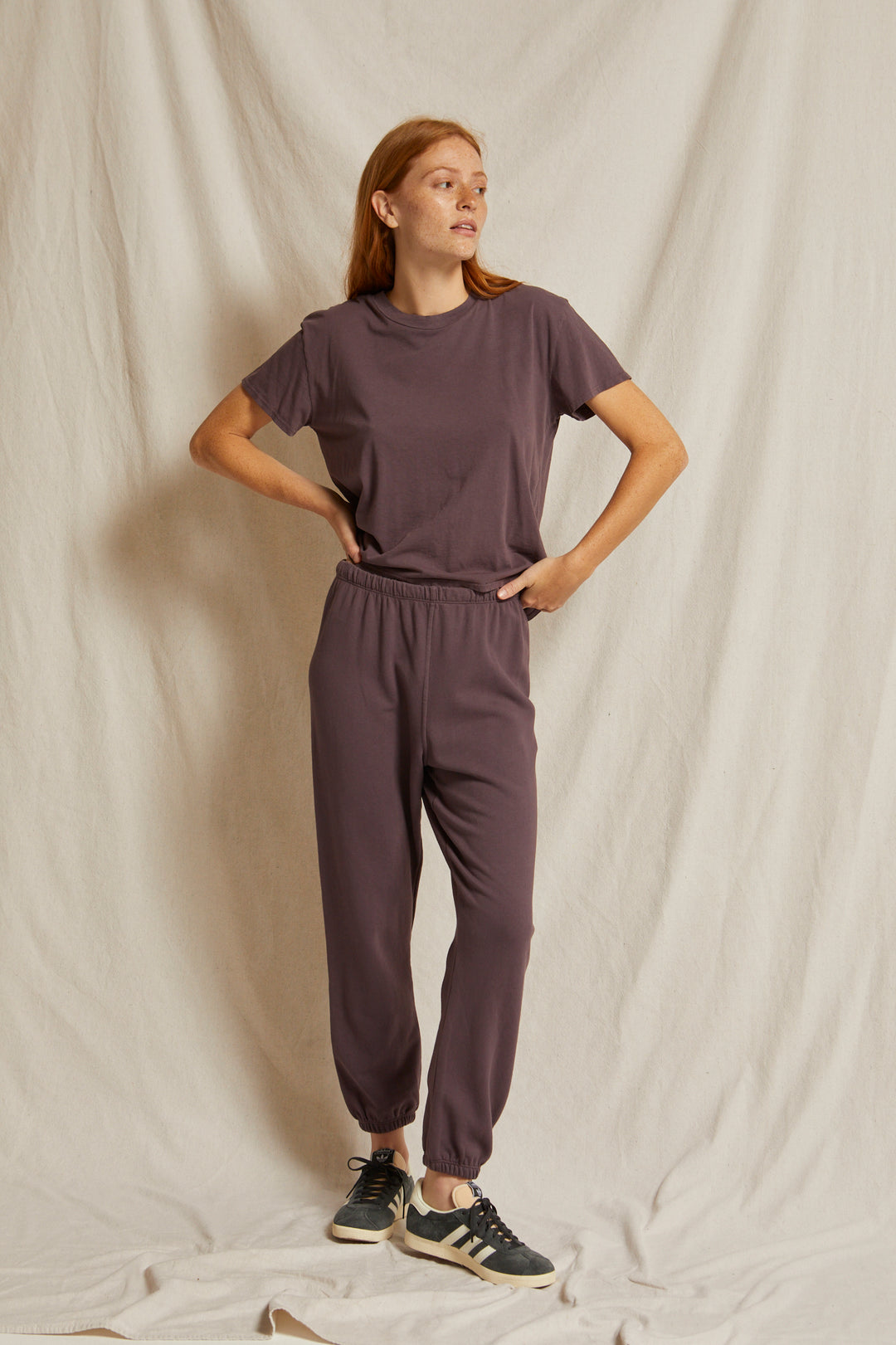Stevie Sweatpant in Black Cherry