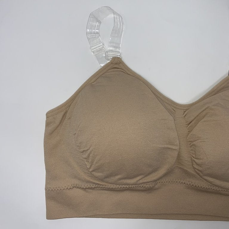 Basic Bra Clear Strap - Nude