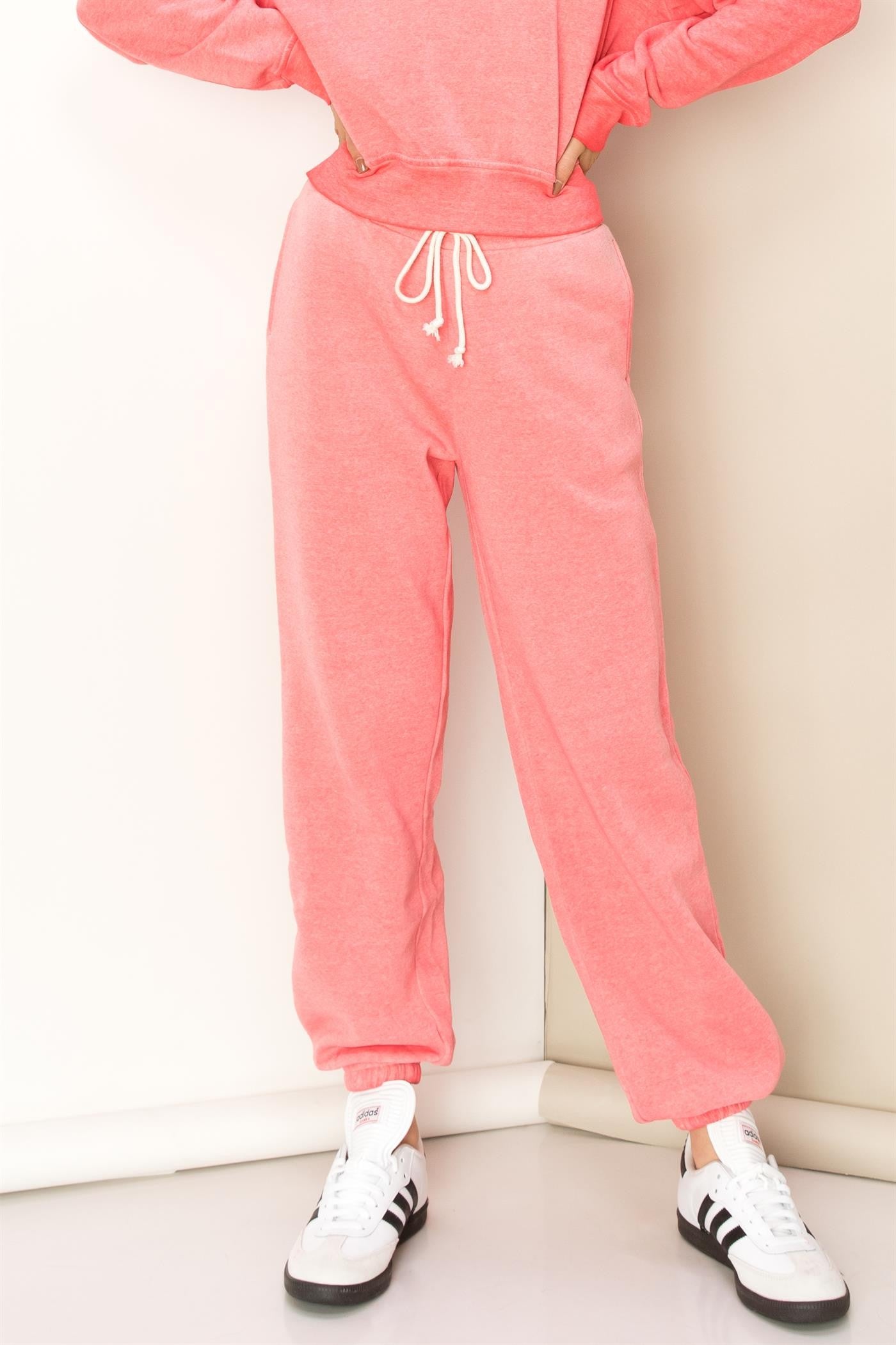 At Home Fleece Jogger Tropical Peach