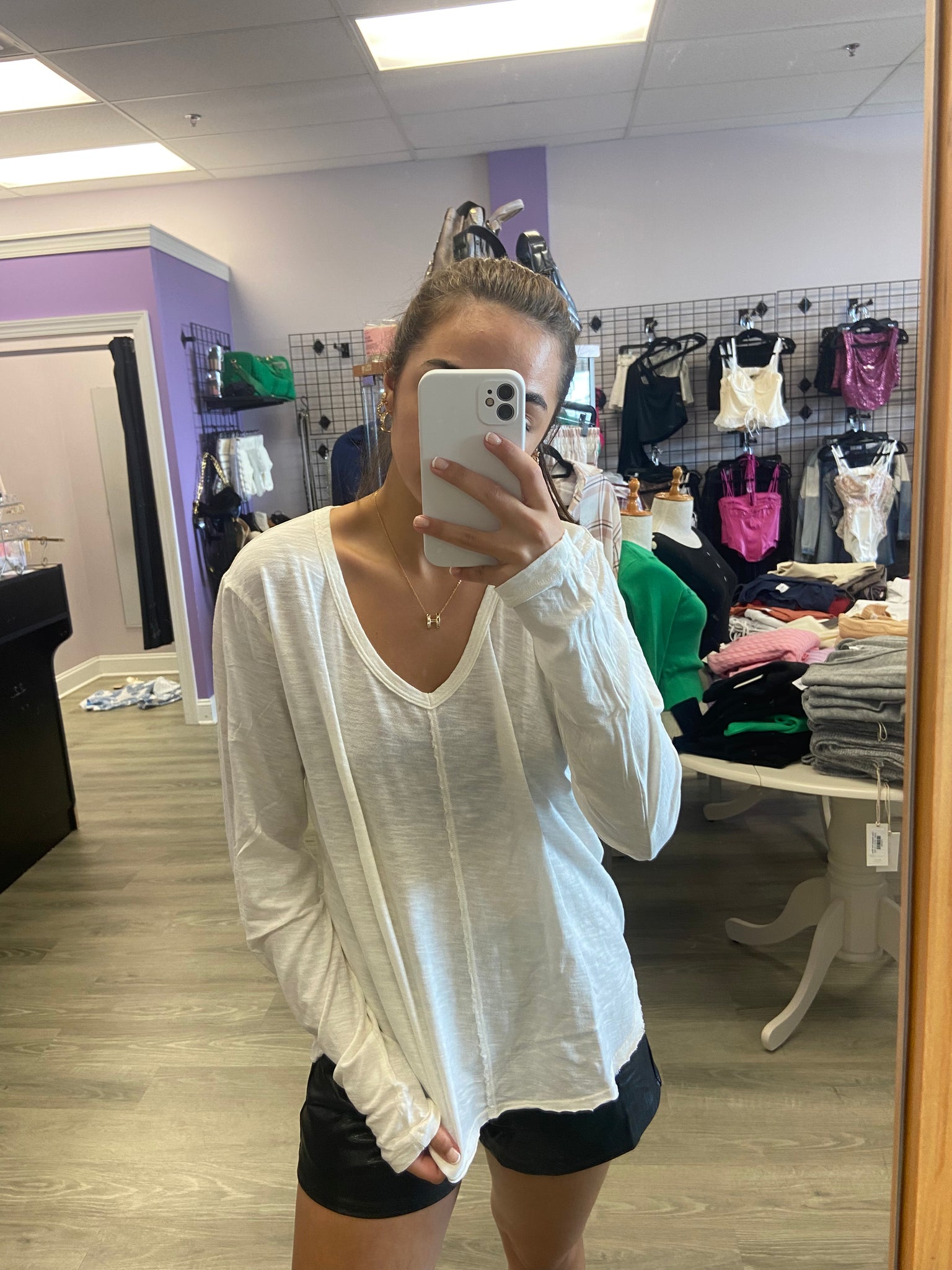 Center Seam Tee Cream
