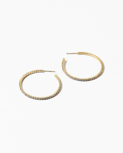 Rhinestone Hoops Large