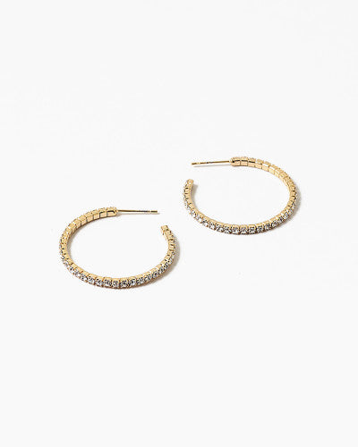 Rhinestone Hoops Small