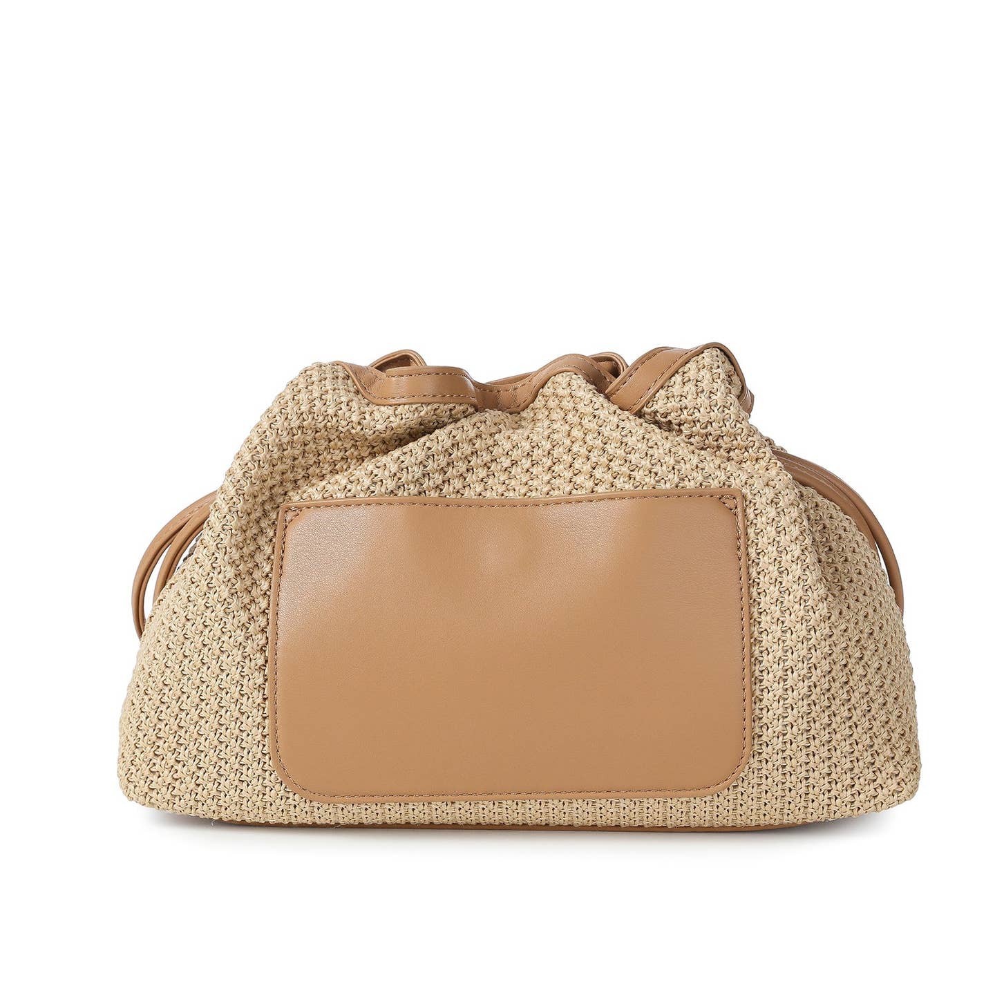 Cinched Raffia Clutch