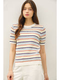 Multi Colored Textured Sweater