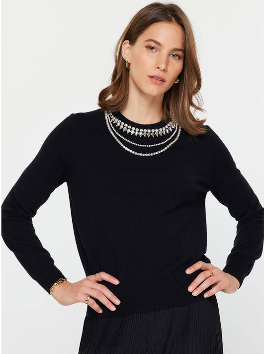 Jewel Detail Knit Sweater