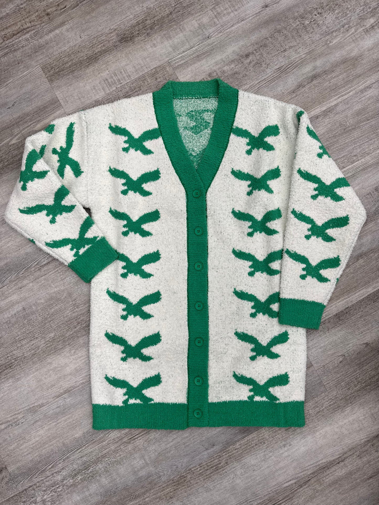 Philadelphia Eagles Birds Fleece Cardigan