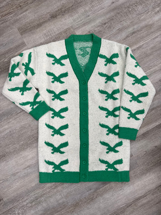 Philadelphia Eagles Birds Fleece Cardigan