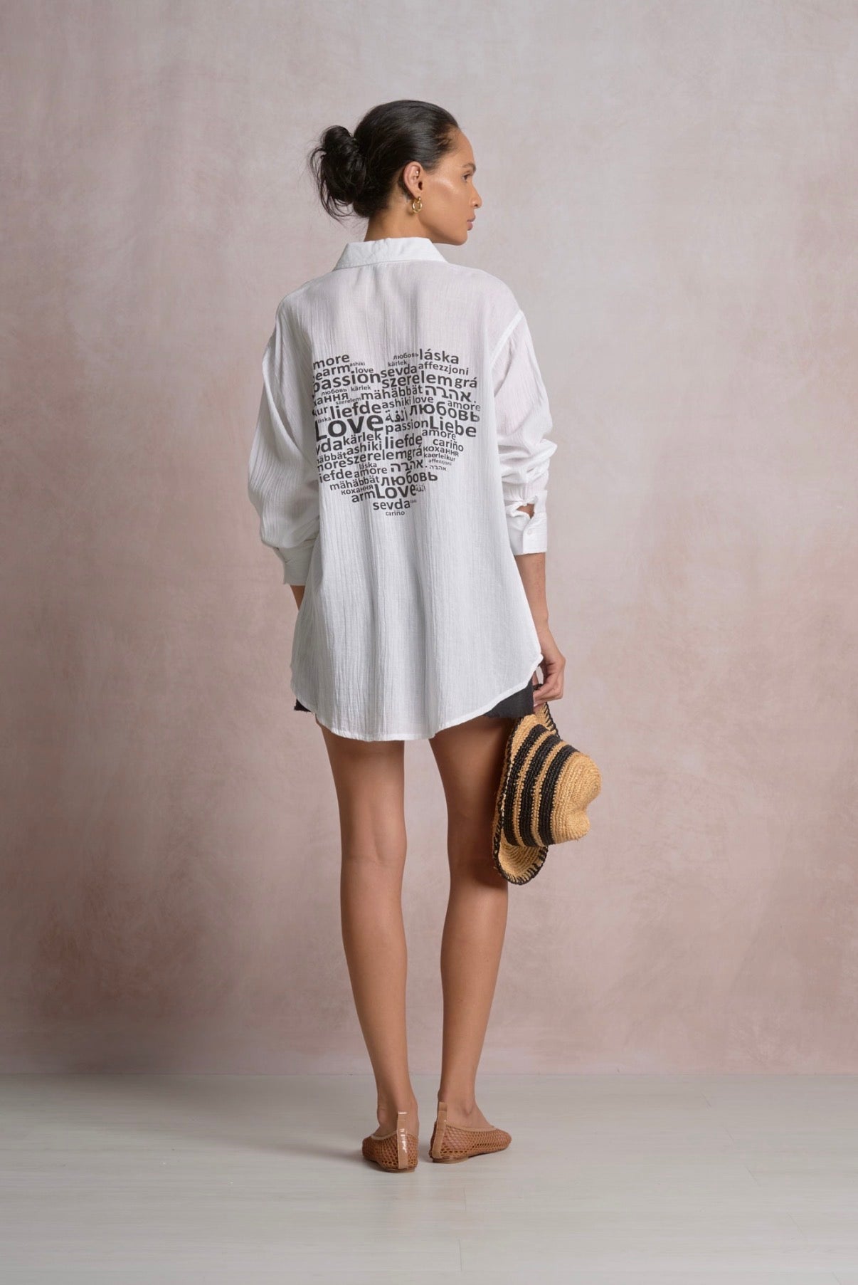 Heart Gauze Button Down