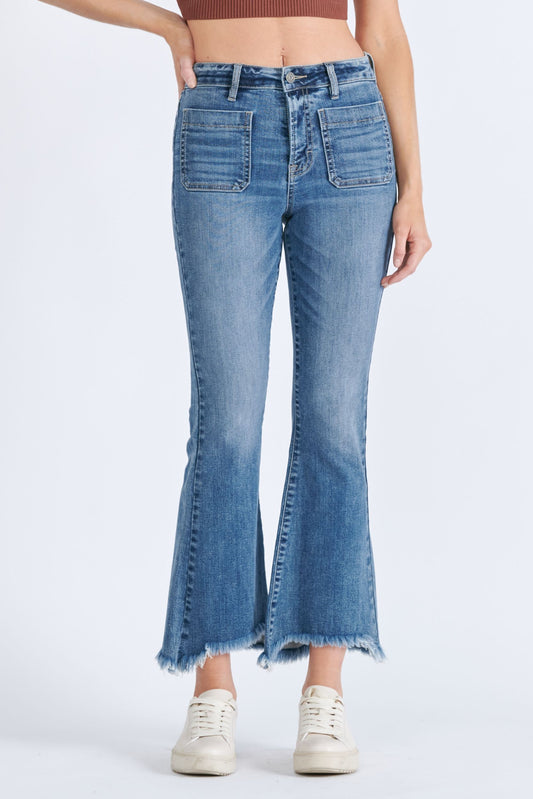 Front Pocket Fray Hem Jean