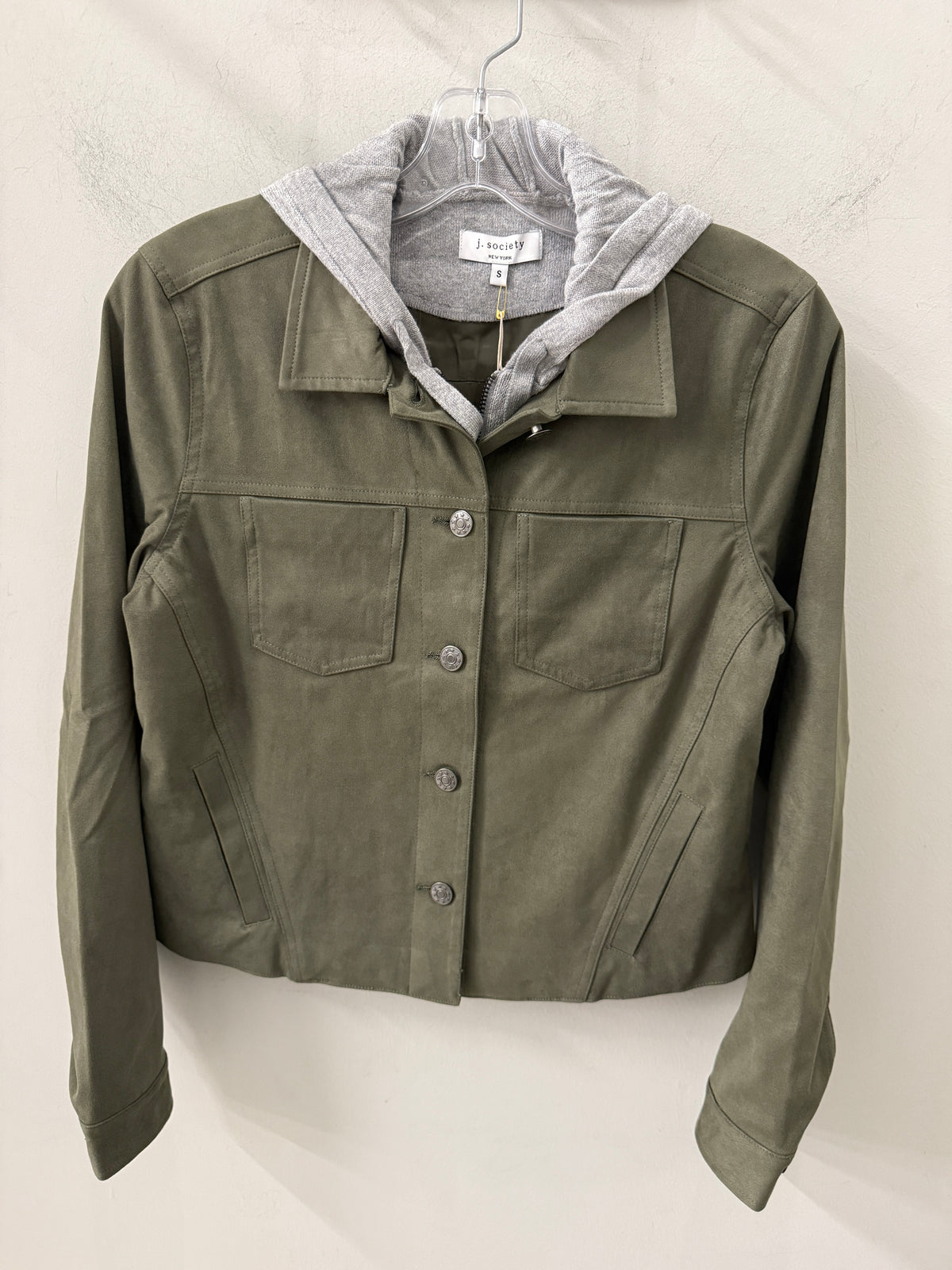 J. Society Olive Suede Jacket