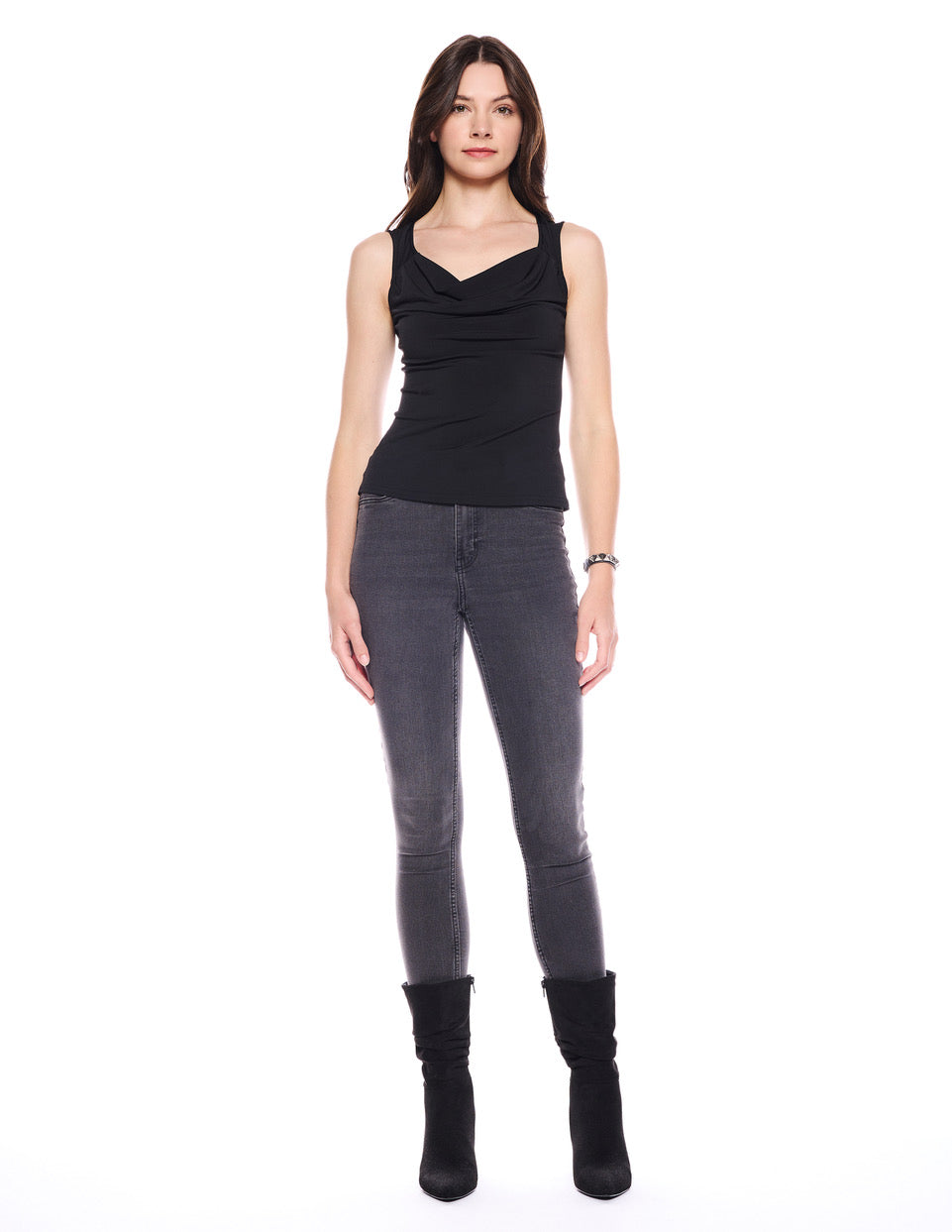 Draped Sleeveless Top