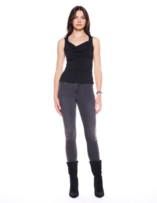 Draped Sleeveless Top