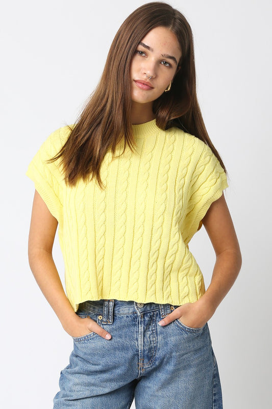 Alina Sweater Vest in Butter