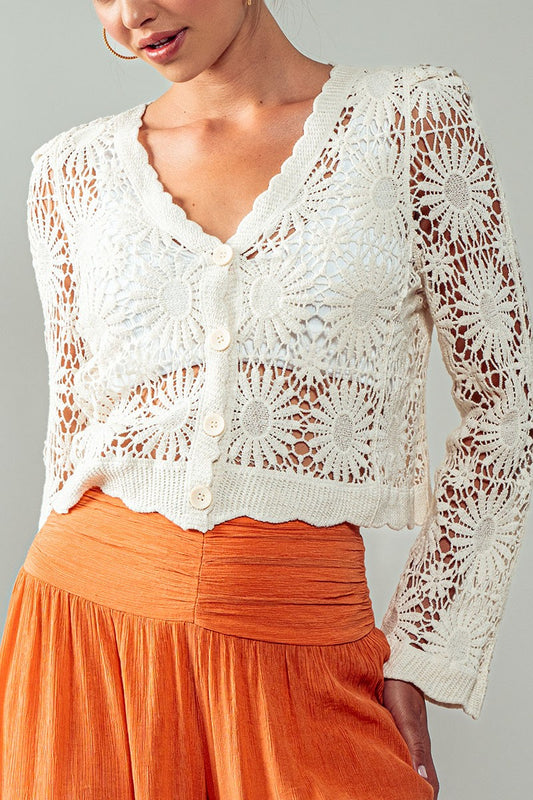 Floral Crochet Cardigan