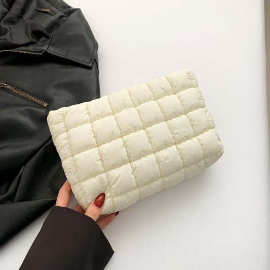 Quilted Pouch Off White