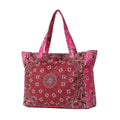 Bandana Print Canvas Tote
