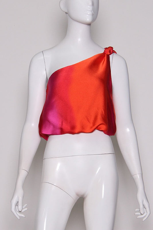 Ombre Satin Knot Top