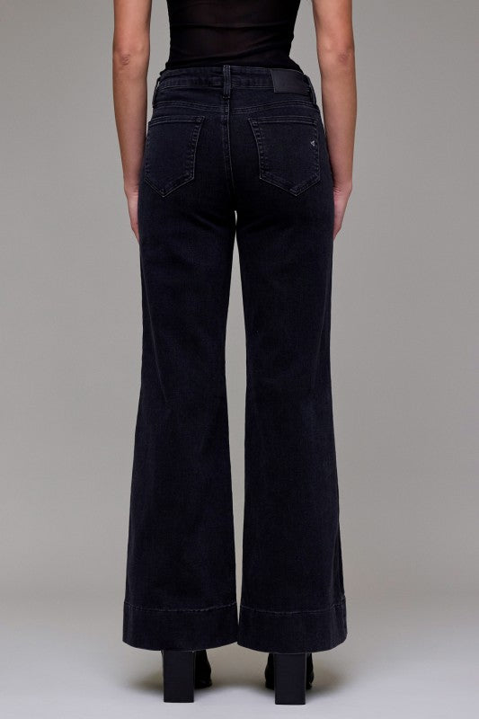 Pintuck Charcoal Mid Rise Happi