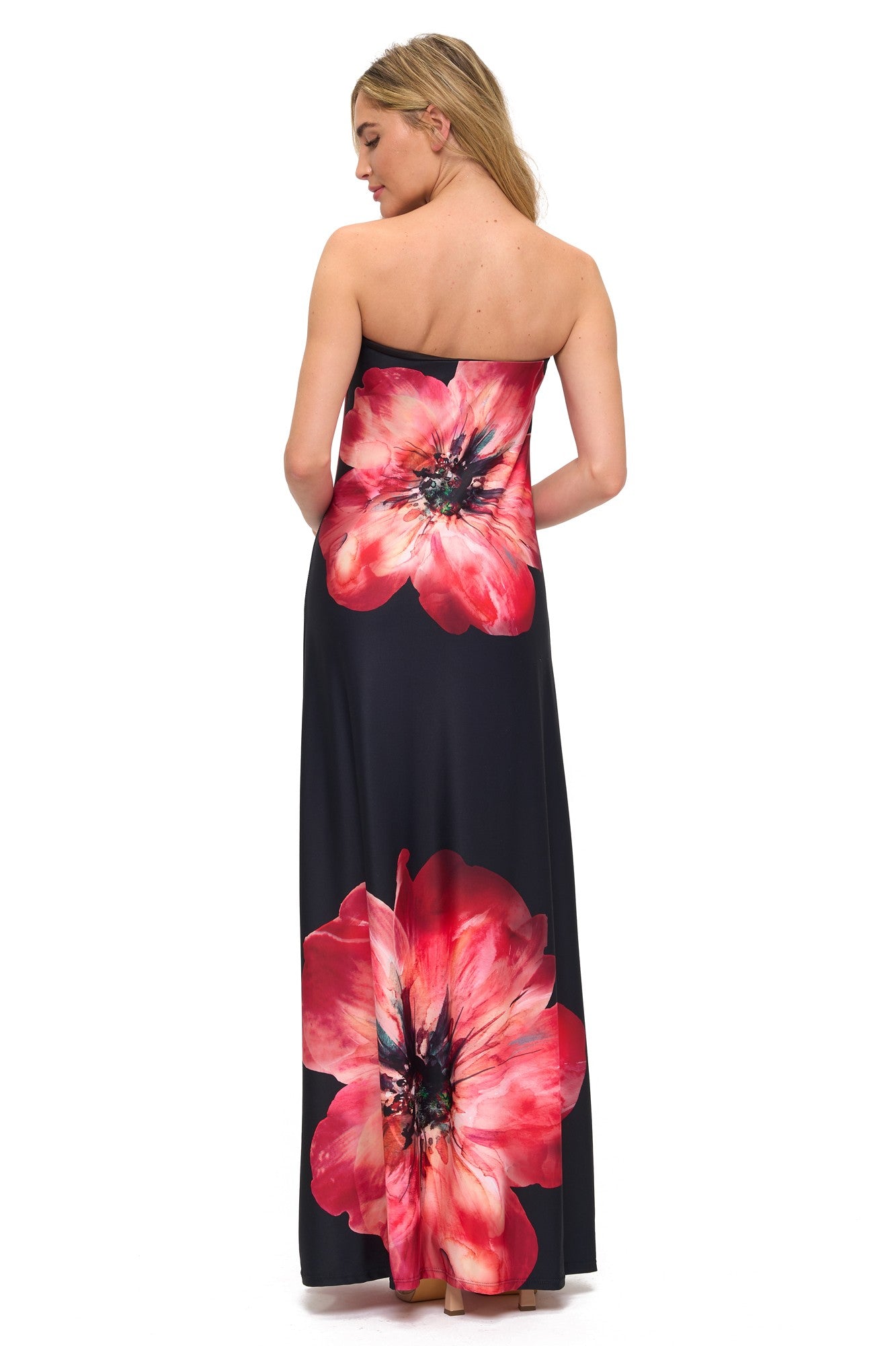 Floral Mesh Maxi Dress