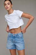 A Line Medium Wash Jean Shorts
