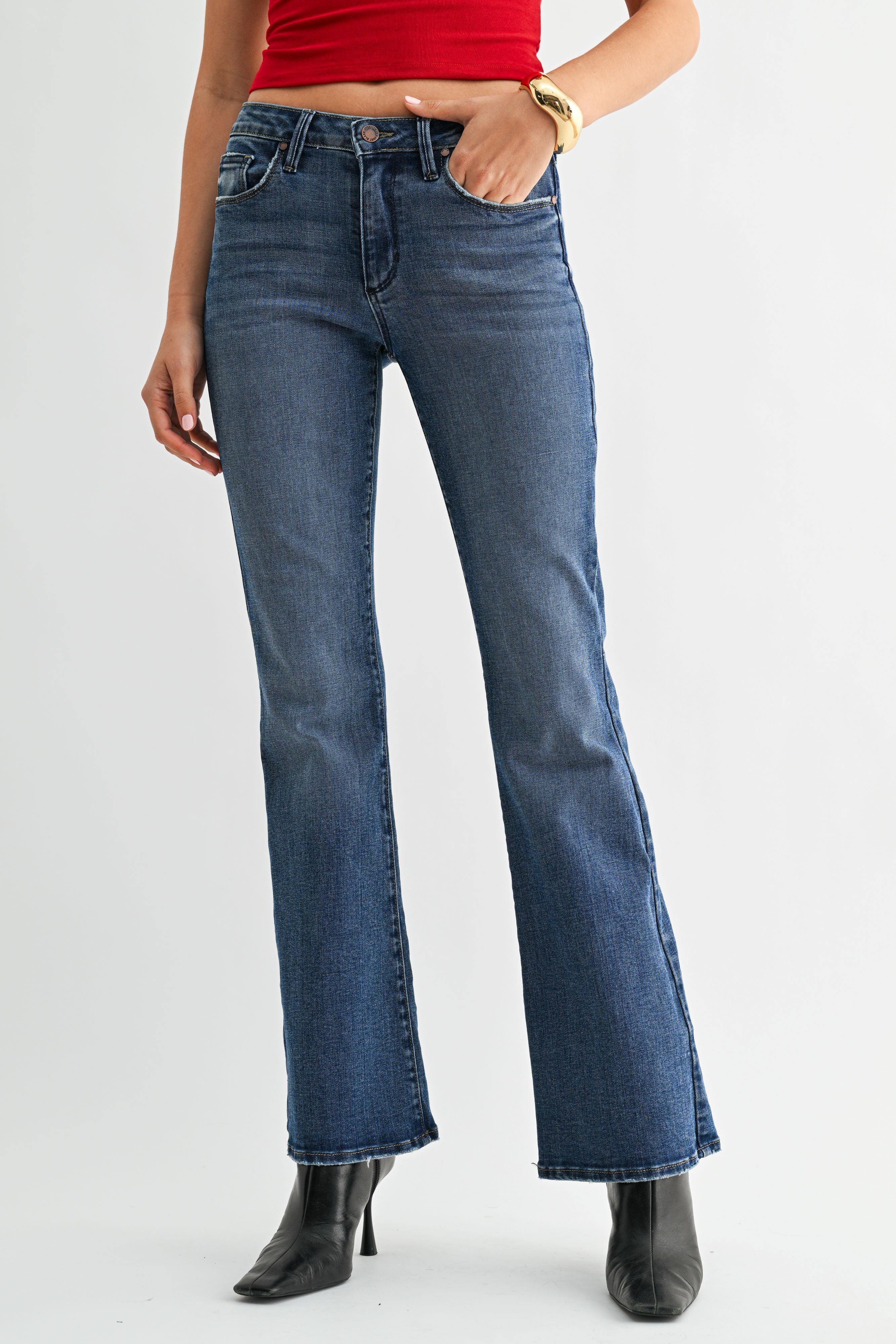Mid Rise Slim Flare