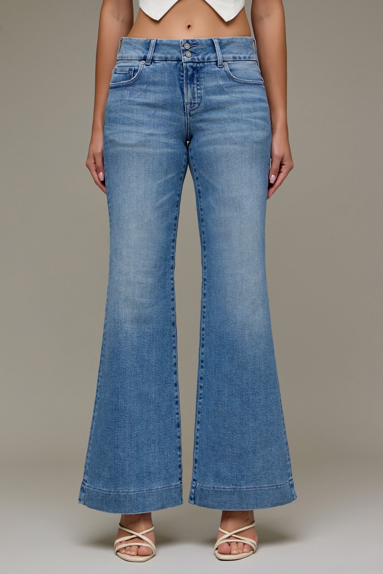 Double Button Comfort Flare