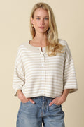 Oatmeal Striped Cardi