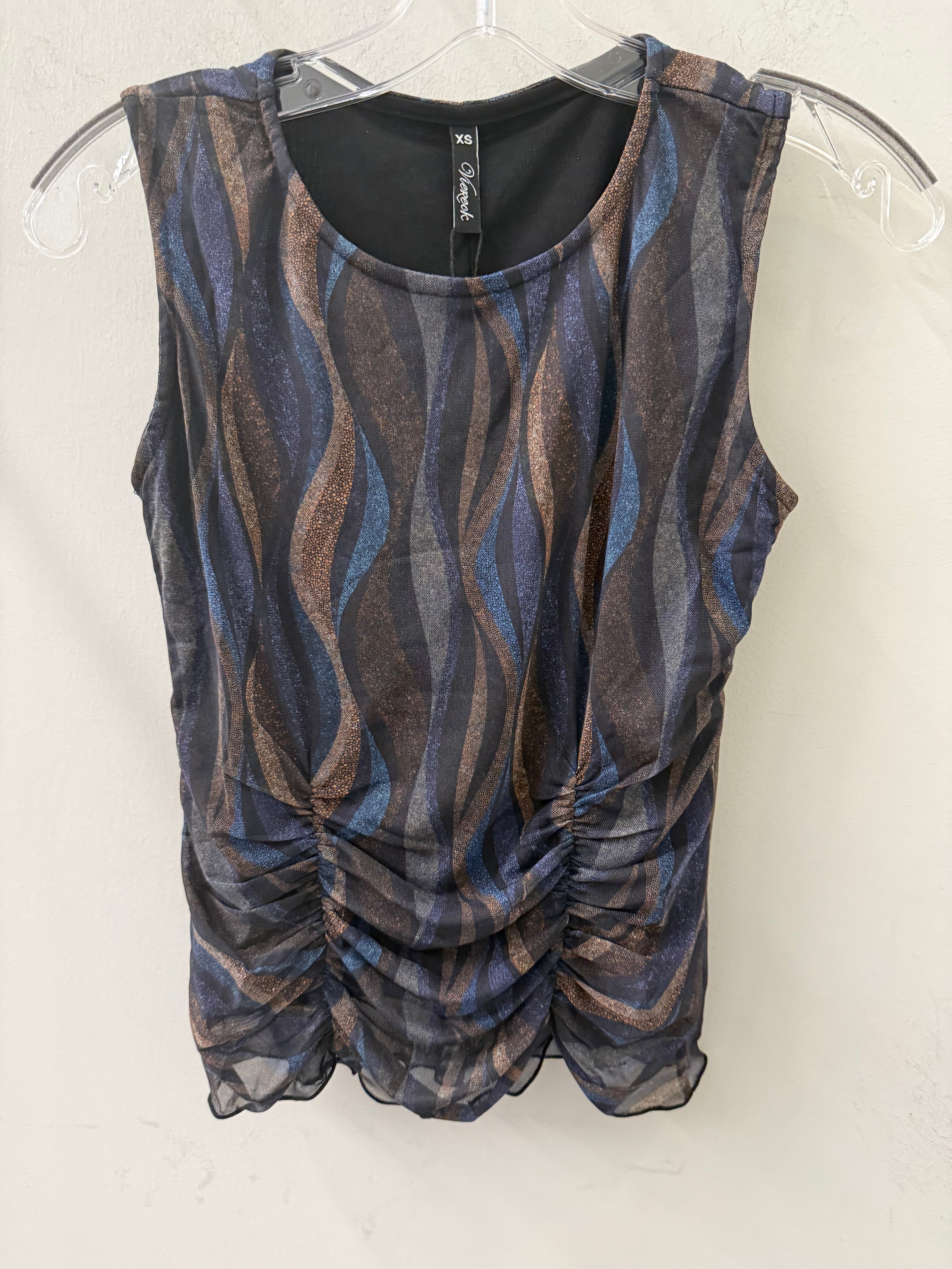 Engine Mesh Ruched Tank