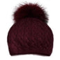 Emma Beanie Wine & Black