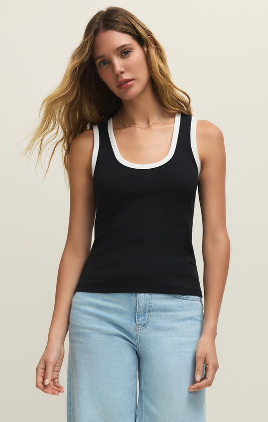 Sirena Colorblock Tank - Black