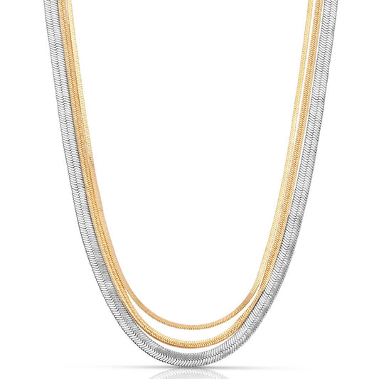 Mixed Metal Strands Necklace