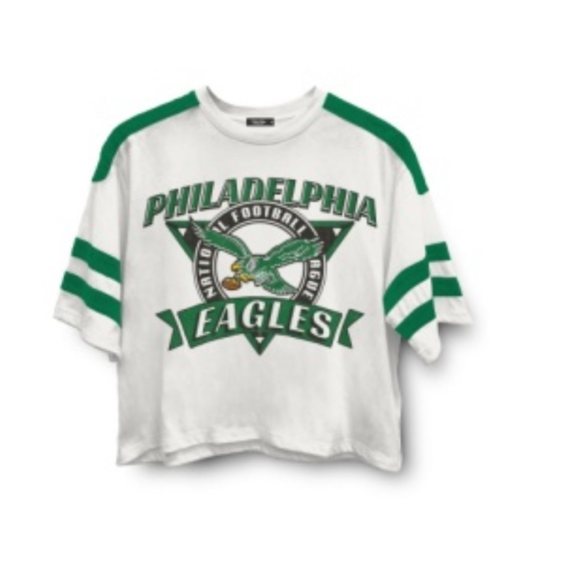 Eagles Striped Crop Tee