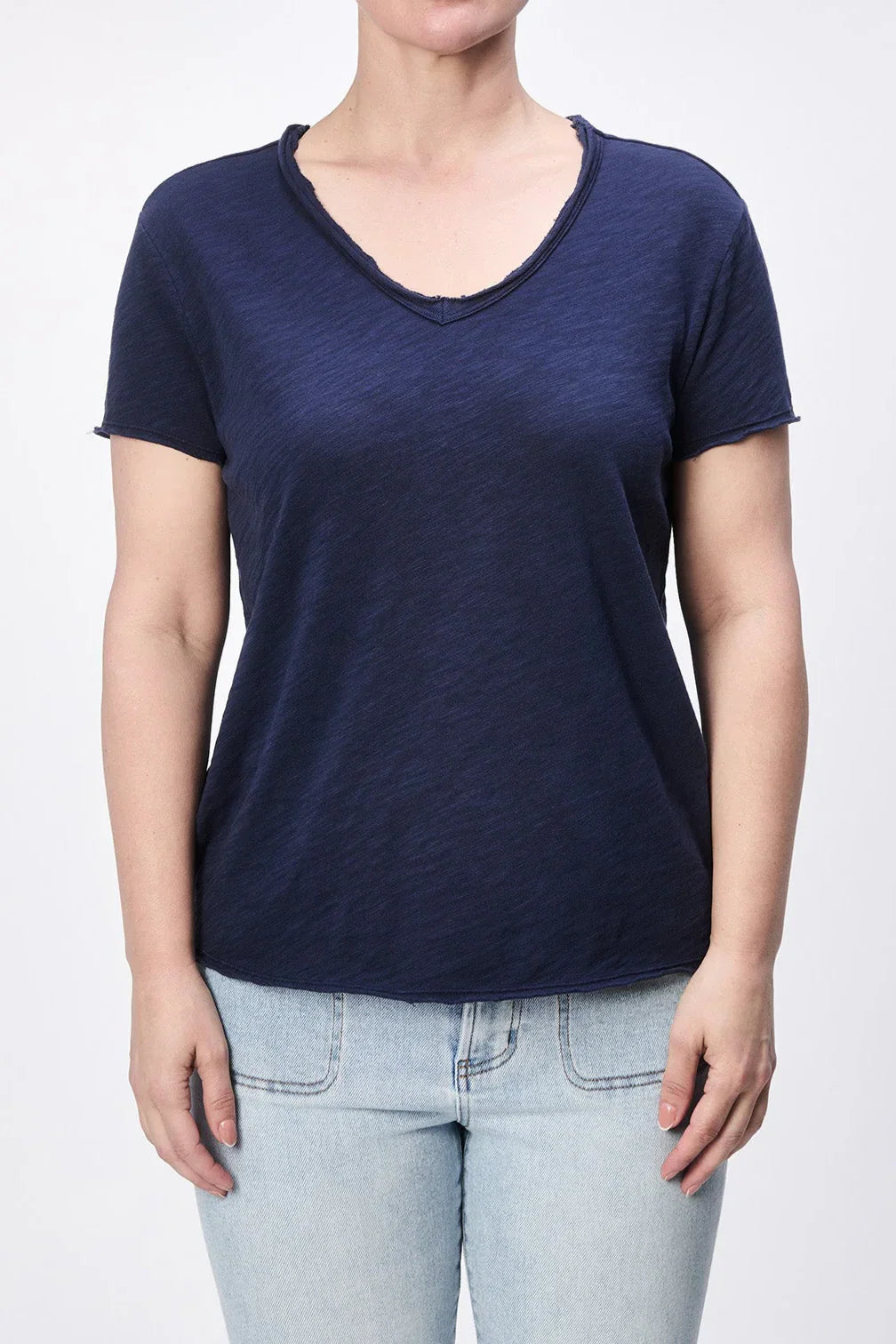 Vanya Slub Tee Navy
