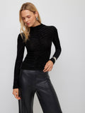 Velvet Burnout Ruched Selena Top