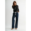 High Rise Wide Leg with Tape Detail
