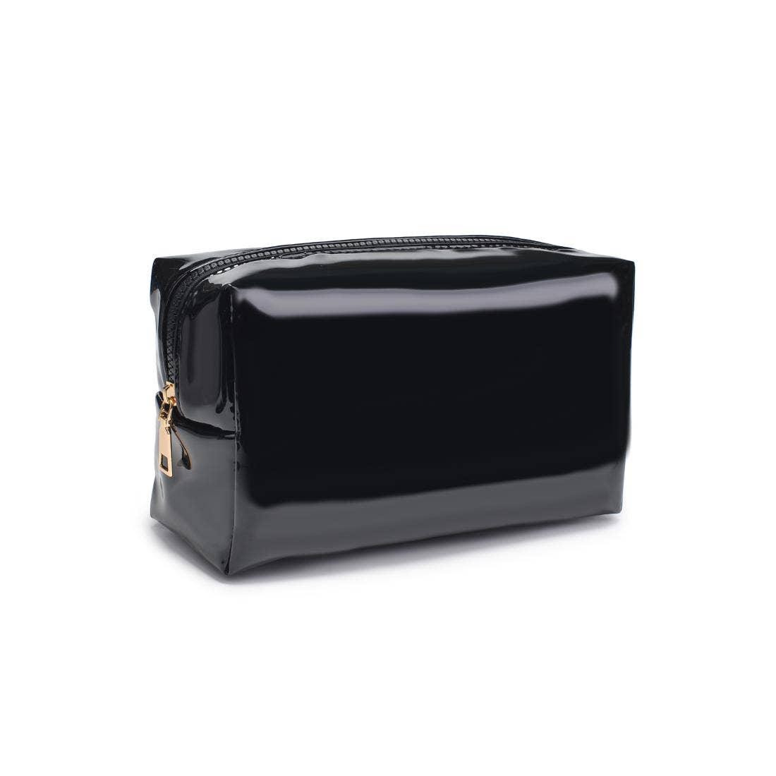 Black Patent Cosmetic Pouch